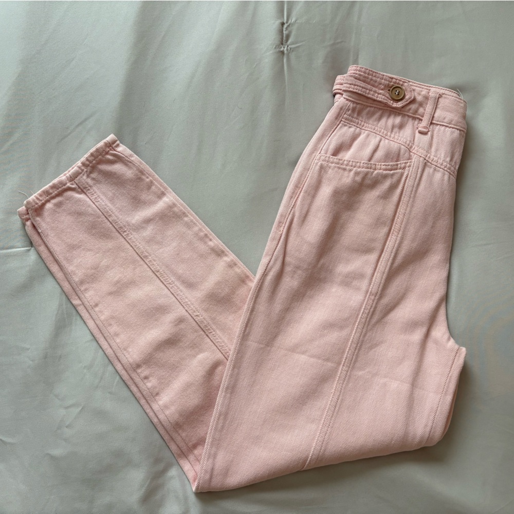 FREE PEOPLE City Of Lights Jeans Soft Pink